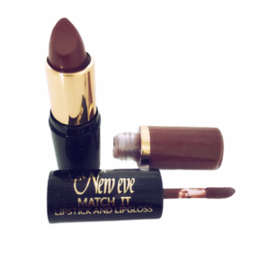 New Eve 2 in1 Trendy Match it NATURAL BROWN Lipstick and Lip Gloss Cosmetic Duo