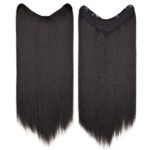 5 Clips in Hair Extension Natural Black straight 60g
