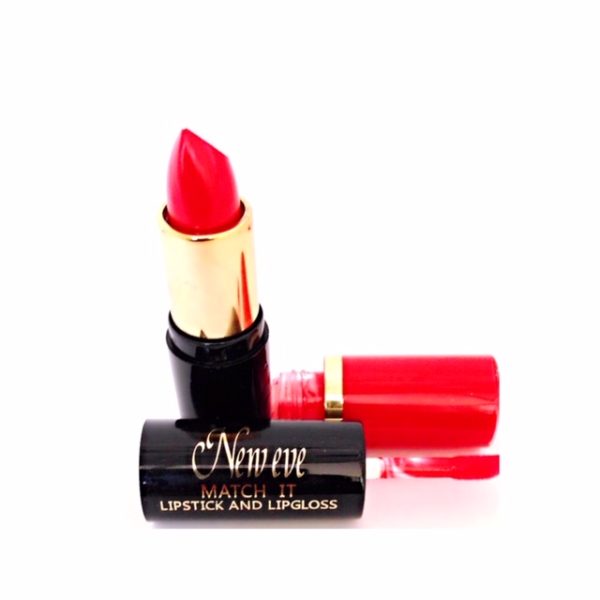 New Eve 2 in1 Trendy Match it RED Lipstick and Lip Gloss Cosmetic Duo