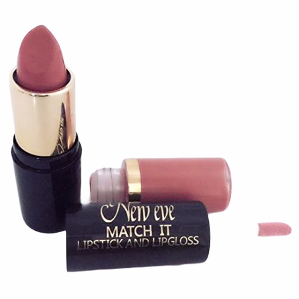 New Eve 2 in1 Trendy Match it NUDE Lipstick and Lip Gloss 15ml Cosmetic Duo