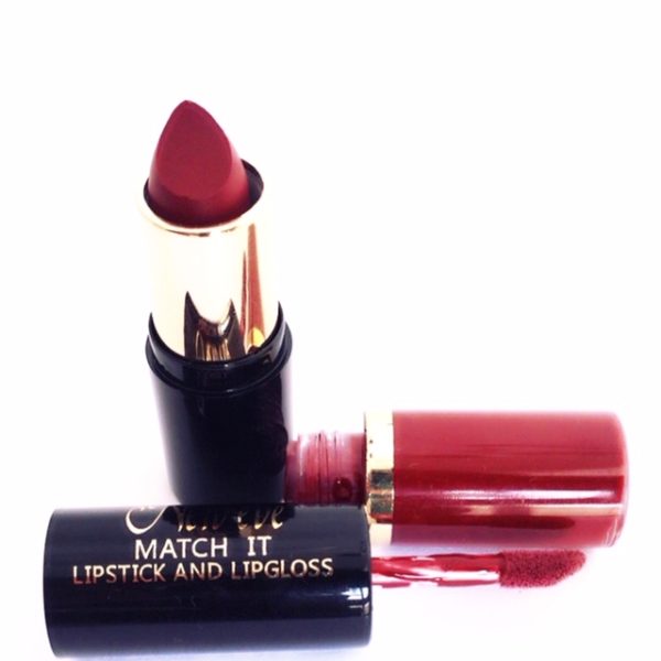 New Eve 2 in1 Trendy Match it BERRY Lipstick and Lip Gloss Cosmetic Duo